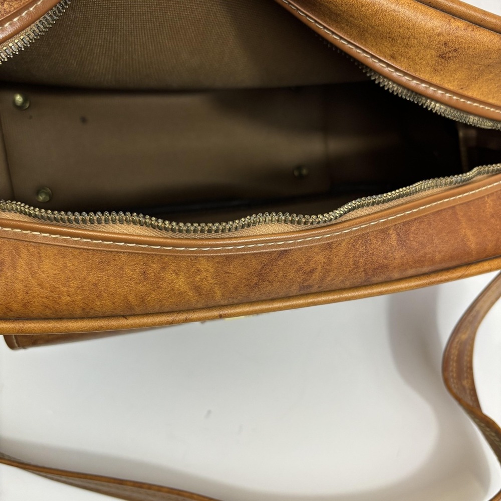 Vintage Argosy By Invicta Brown Retro Carry On Bag Luggage Weekender Retro - Picture 13 of 14